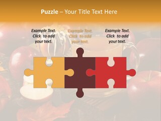Apple Cider, Caramel Apple And Apple Pie PowerPoint Template