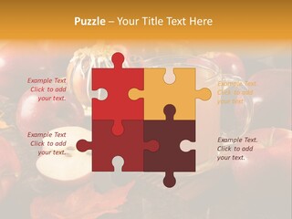 Apple Cider, Caramel Apple And Apple Pie PowerPoint Template