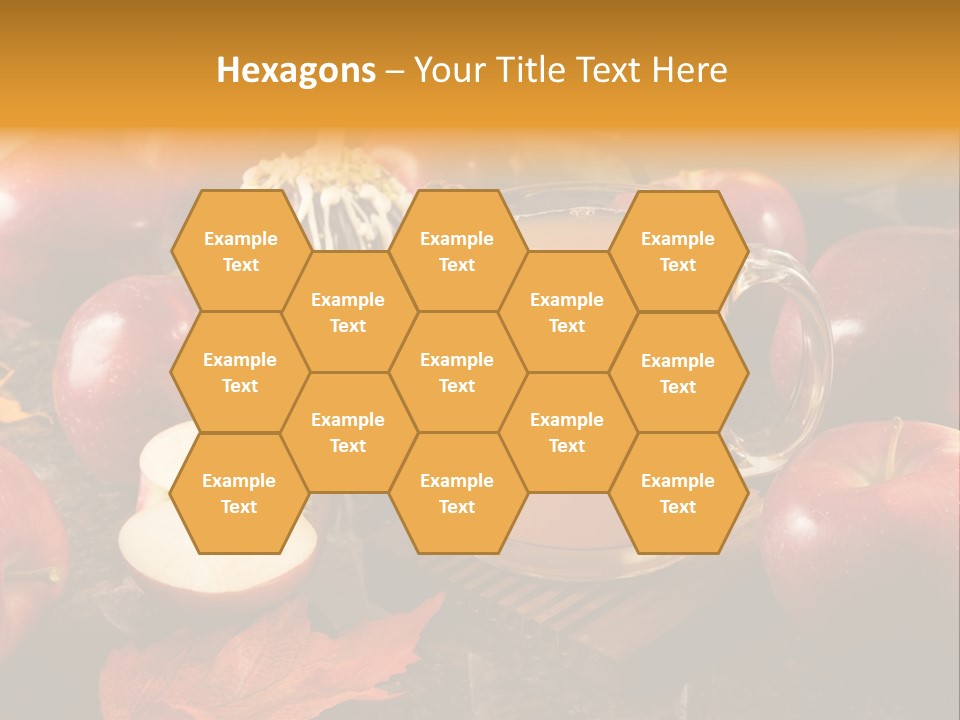 Apple Cider, Caramel Apple And Apple Pie PowerPoint Template