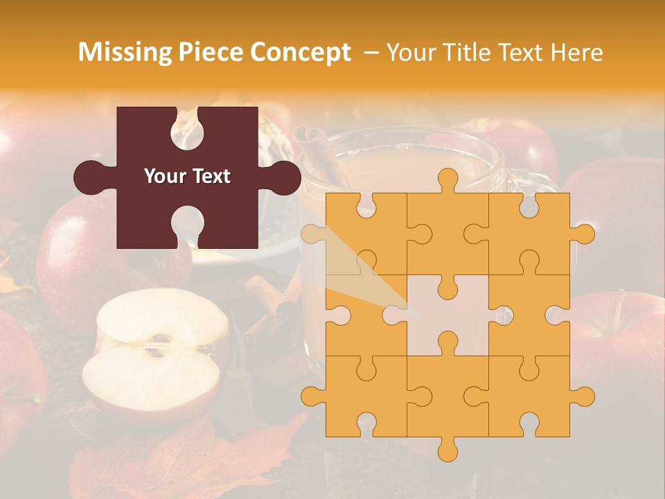 Apple Cider, Caramel Apple And Apple Pie PowerPoint Template