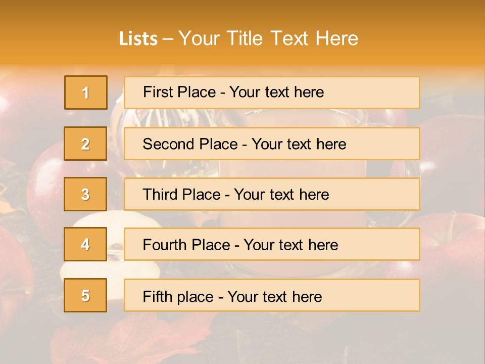 Apple Cider, Caramel Apple And Apple Pie PowerPoint Template