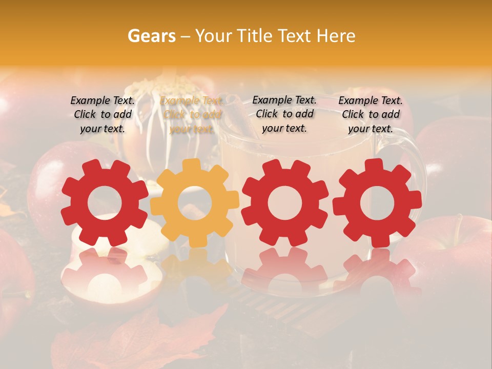 Apple Cider, Caramel Apple And Apple Pie PowerPoint Template