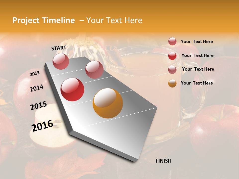 Apple Cider, Caramel Apple And Apple Pie PowerPoint Template