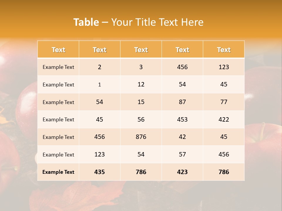 Apple Cider, Caramel Apple And Apple Pie PowerPoint Template