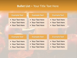 Apple Cider, Caramel Apple And Apple Pie PowerPoint Template