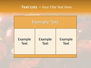Apple Cider, Caramel Apple And Apple Pie PowerPoint Template