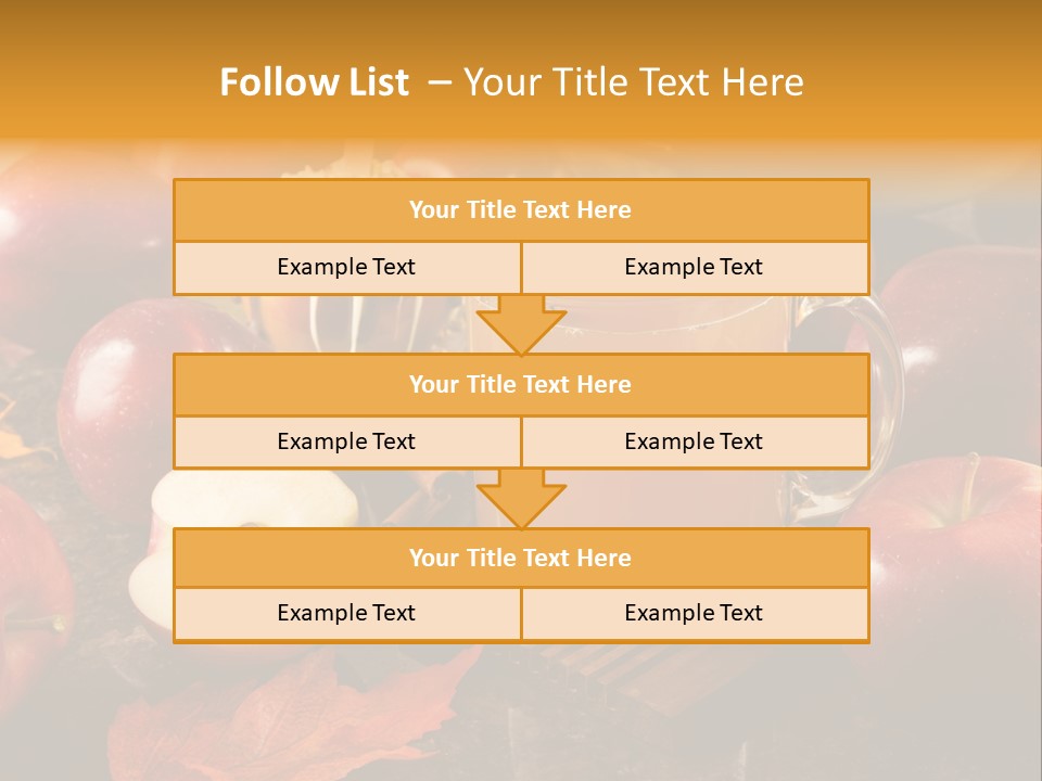 Apple Cider, Caramel Apple And Apple Pie PowerPoint Template