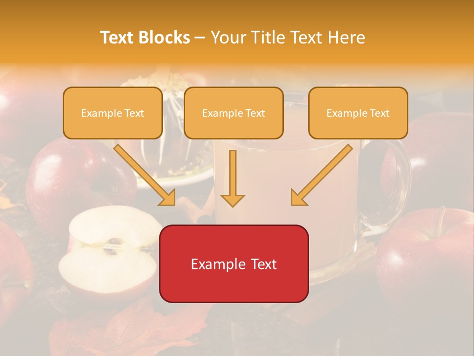 Apple Cider, Caramel Apple And Apple Pie PowerPoint Template