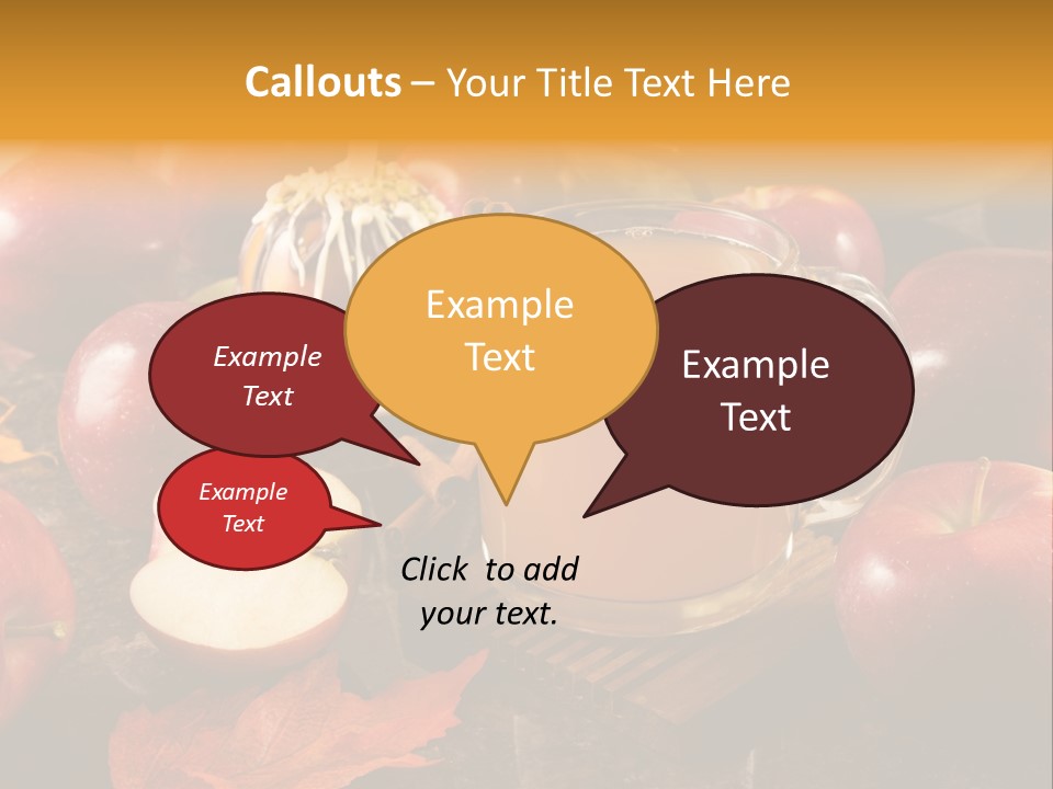 Apple Cider, Caramel Apple And Apple Pie PowerPoint Template