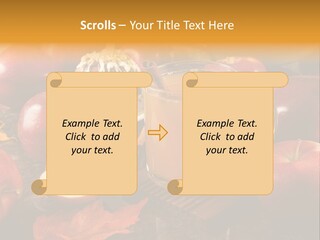 Apple Cider, Caramel Apple And Apple Pie PowerPoint Template