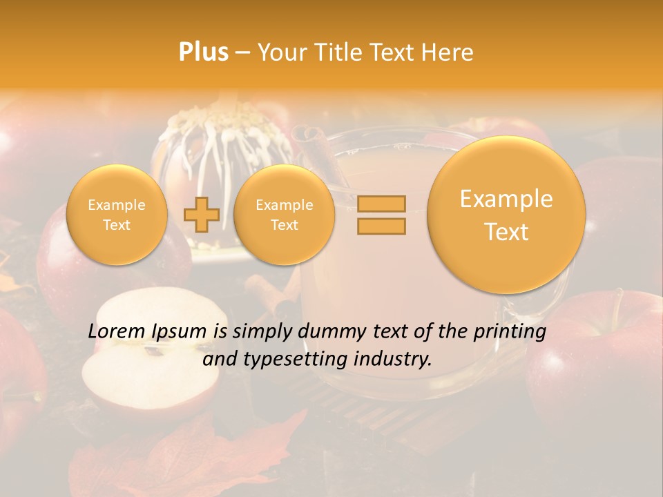 Apple Cider, Caramel Apple And Apple Pie PowerPoint Template