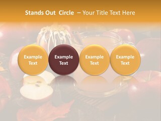 Apple Cider, Caramel Apple And Apple Pie PowerPoint Template