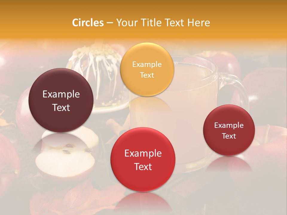 Apple Cider, Caramel Apple And Apple Pie PowerPoint Template
