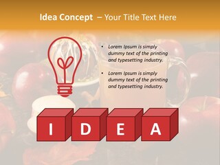 Apple Cider, Caramel Apple And Apple Pie PowerPoint Template
