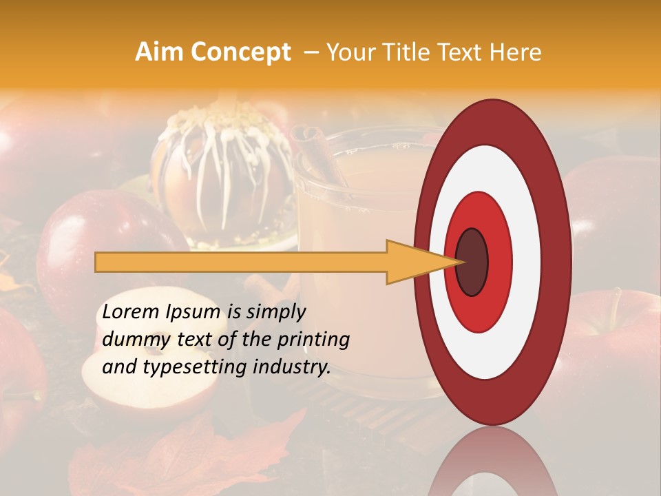 Apple Cider, Caramel Apple And Apple Pie PowerPoint Template