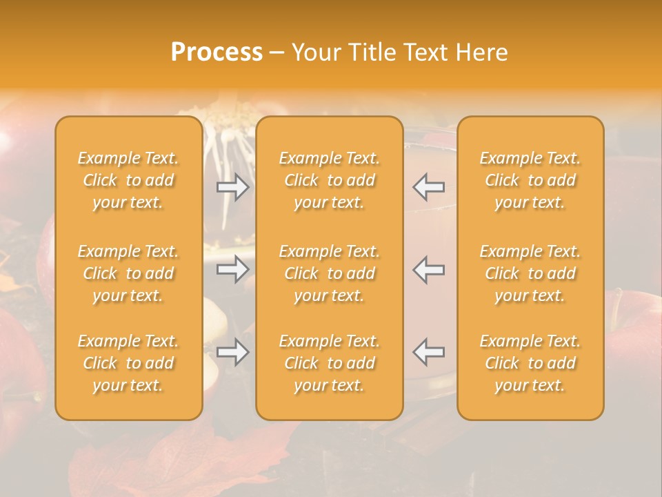 Apple Cider, Caramel Apple And Apple Pie PowerPoint Template