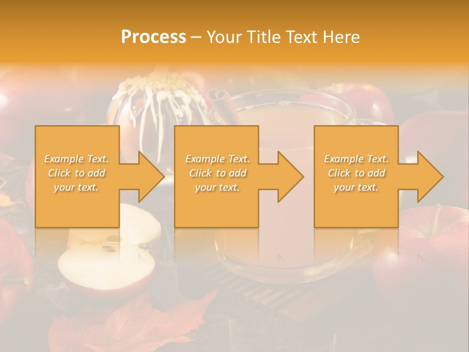 Apple Cider, Caramel Apple And Apple Pie PowerPoint Template
