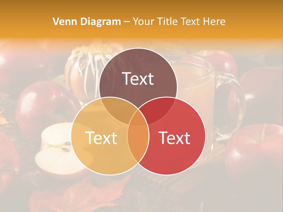 Apple Cider, Caramel Apple And Apple Pie PowerPoint Template
