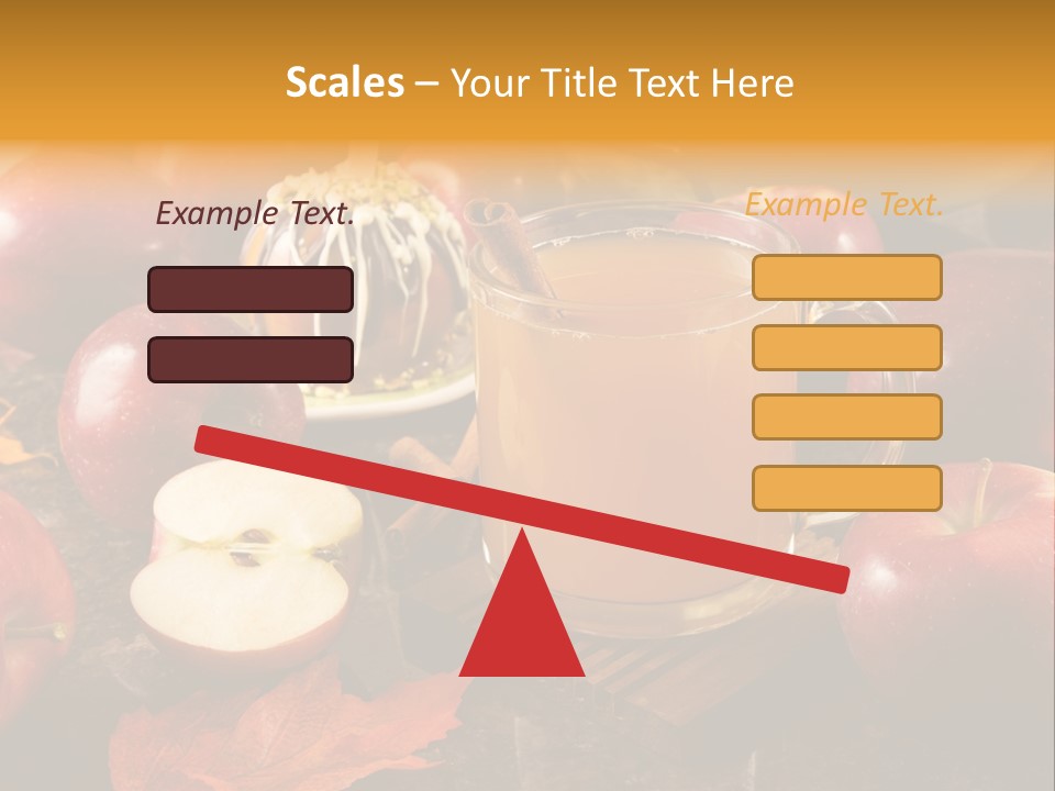 Apple Cider, Caramel Apple And Apple Pie PowerPoint Template
