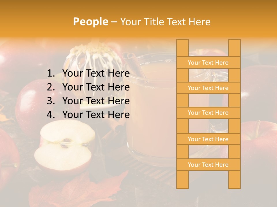 Apple Cider, Caramel Apple And Apple Pie PowerPoint Template