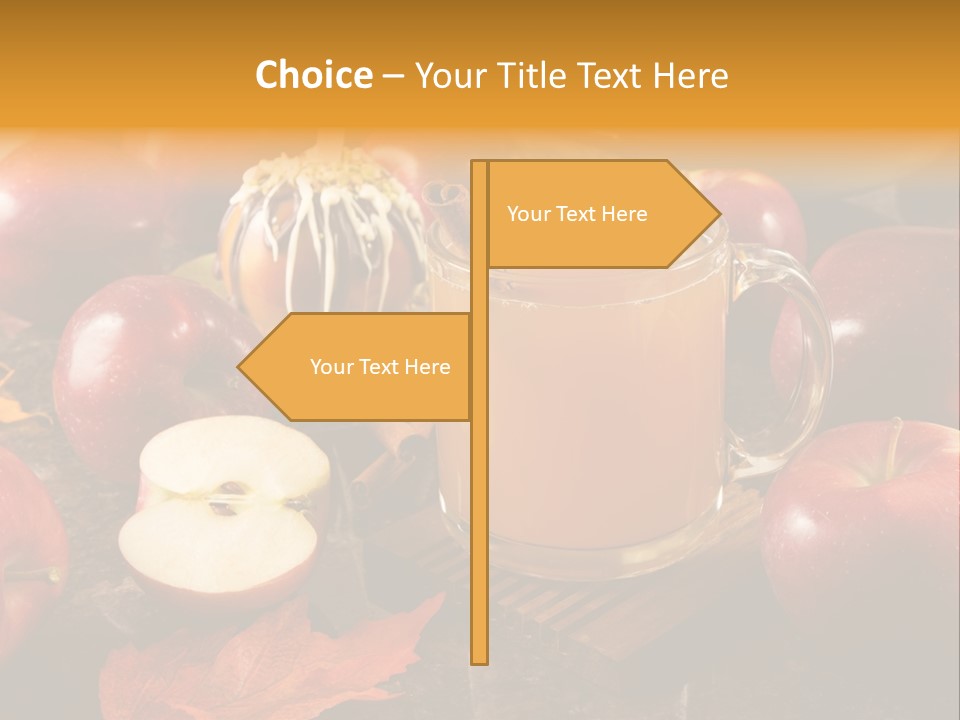 Apple Cider, Caramel Apple And Apple Pie PowerPoint Template