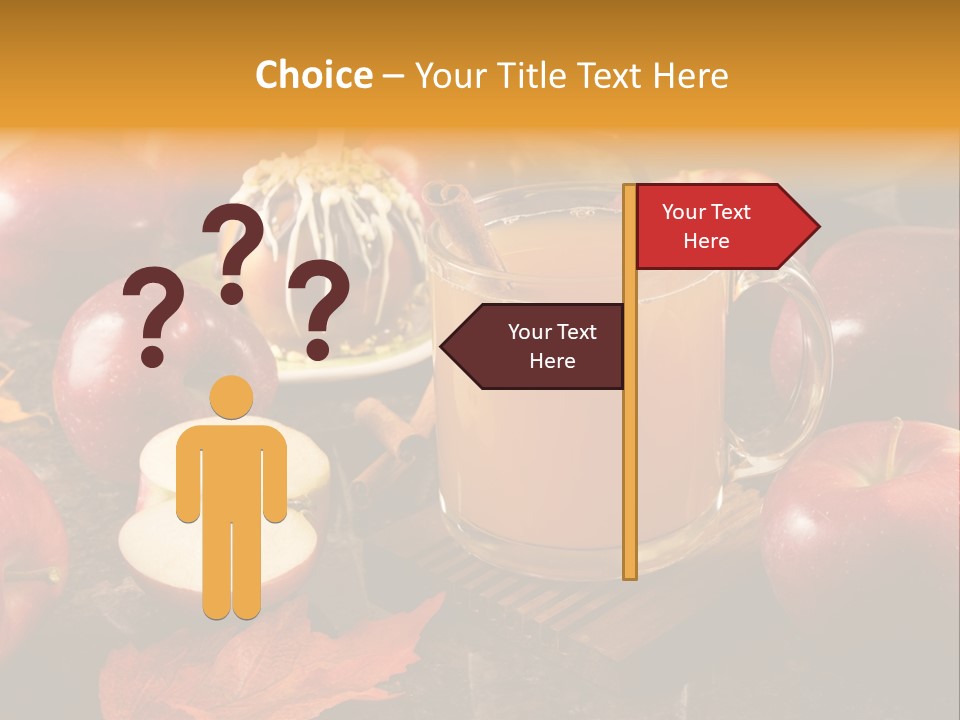 Apple Cider, Caramel Apple And Apple Pie PowerPoint Template