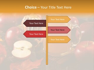 Apple Cider, Caramel Apple And Apple Pie PowerPoint Template