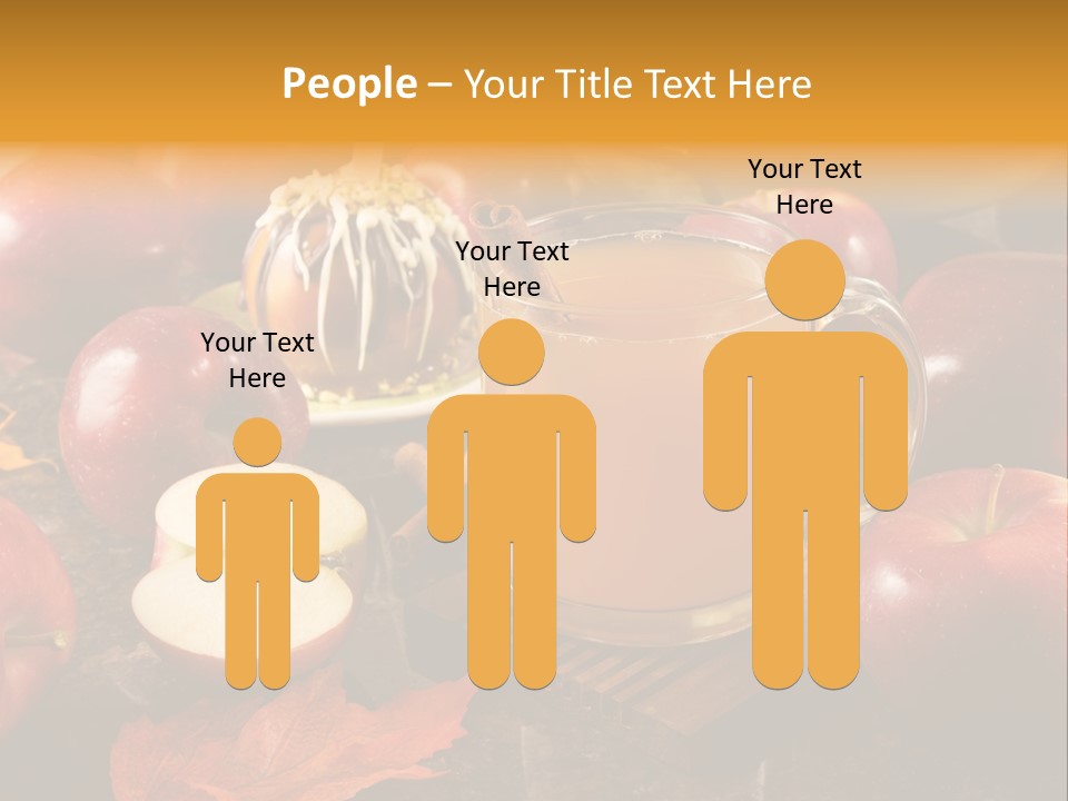 Apple Cider, Caramel Apple And Apple Pie PowerPoint Template