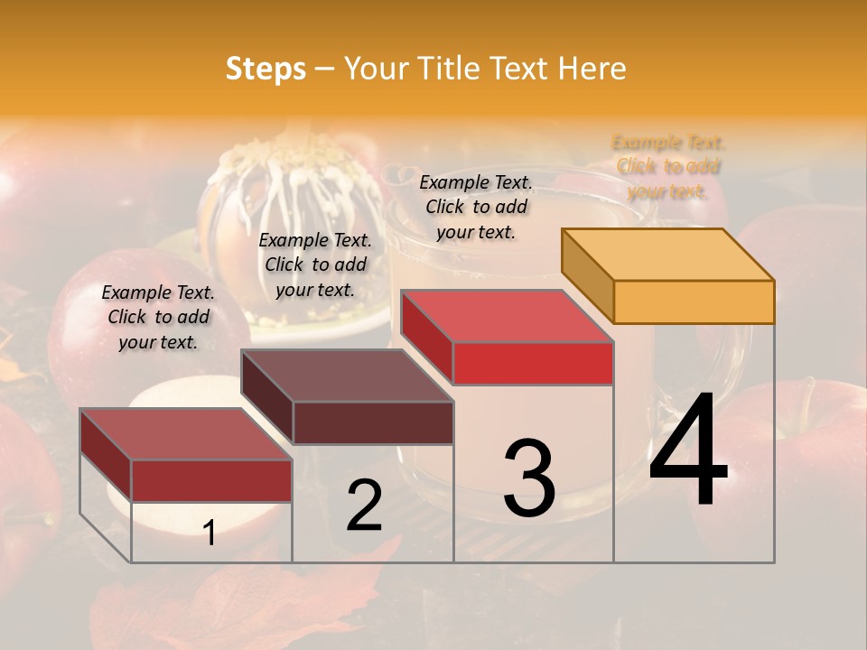 Apple Cider, Caramel Apple And Apple Pie PowerPoint Template