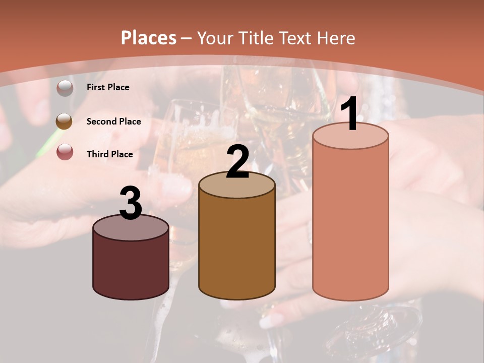 Photo Of A Champagne Pouring Into The Glasses PowerPoint Template