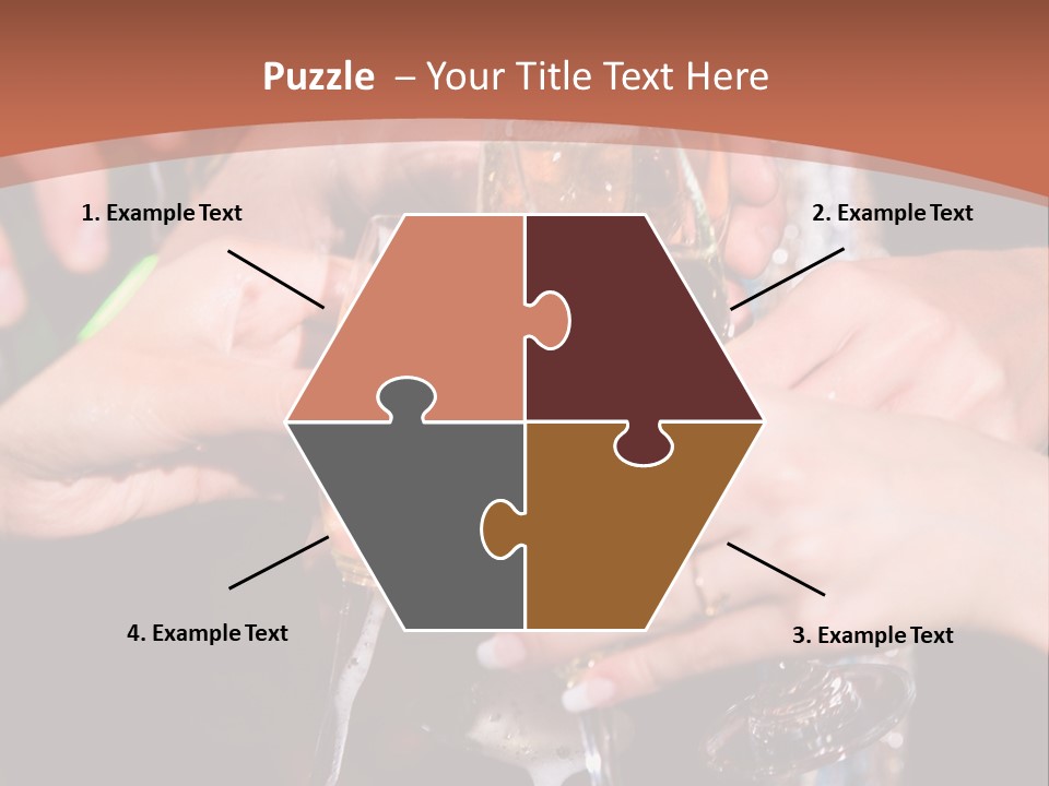 Photo Of A Champagne Pouring Into The Glasses PowerPoint Template