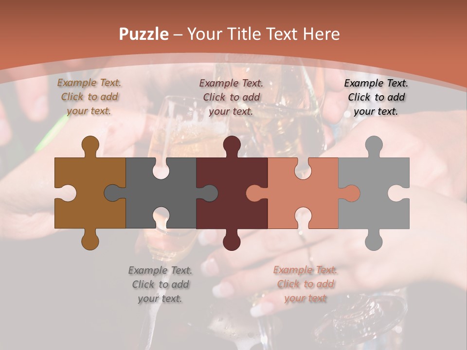 Photo Of A Champagne Pouring Into The Glasses PowerPoint Template