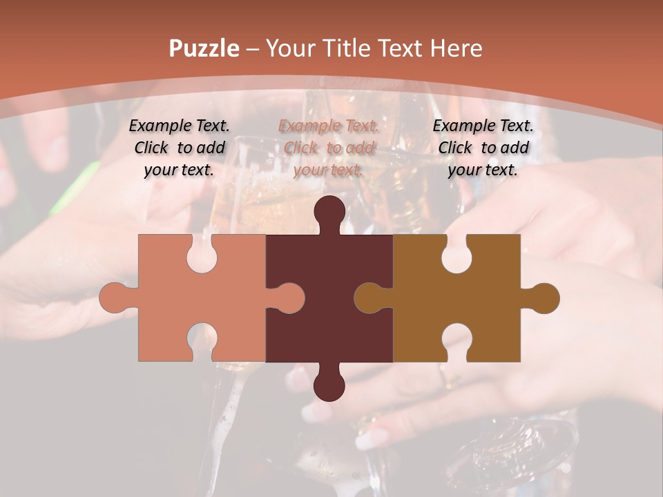Photo Of A Champagne Pouring Into The Glasses PowerPoint Template