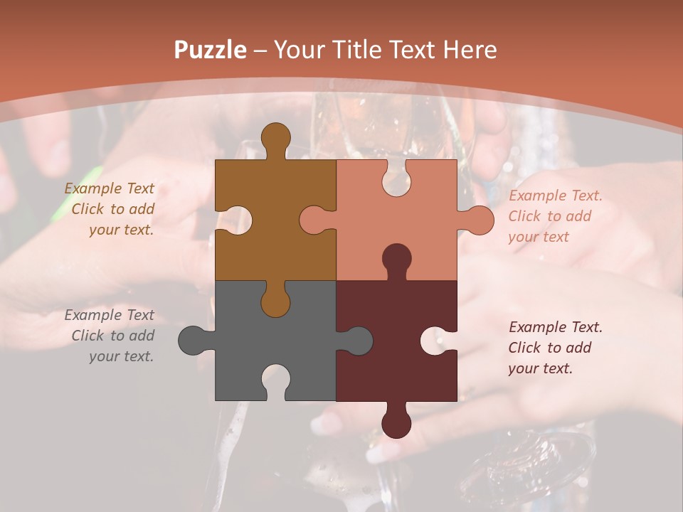Photo Of A Champagne Pouring Into The Glasses PowerPoint Template