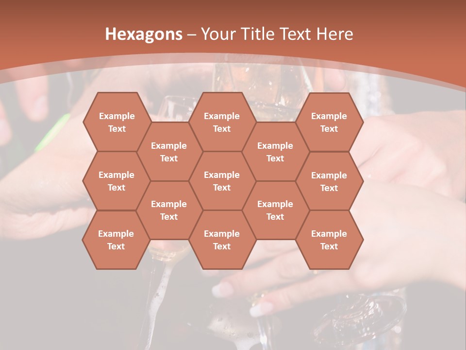 Photo Of A Champagne Pouring Into The Glasses PowerPoint Template