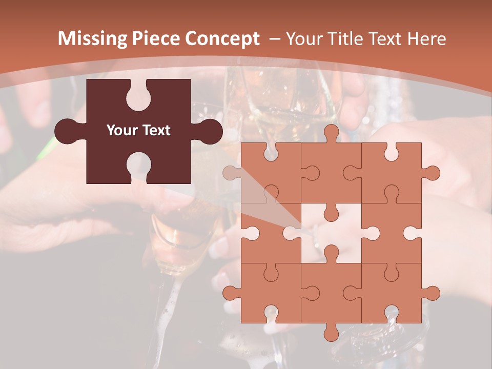 Photo Of A Champagne Pouring Into The Glasses PowerPoint Template