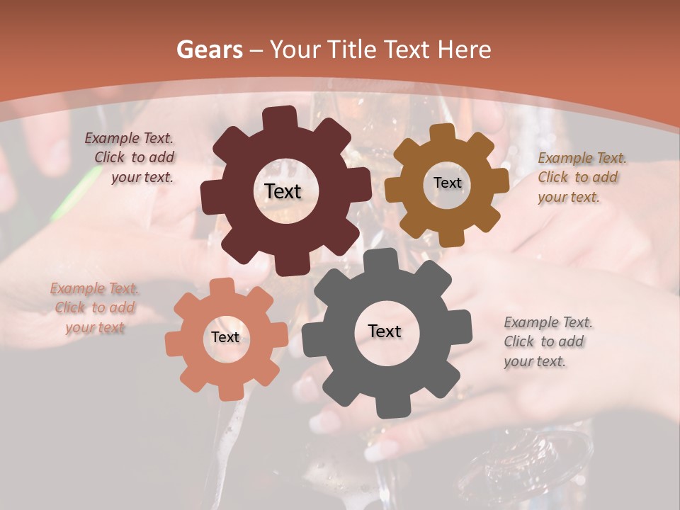 Photo Of A Champagne Pouring Into The Glasses PowerPoint Template