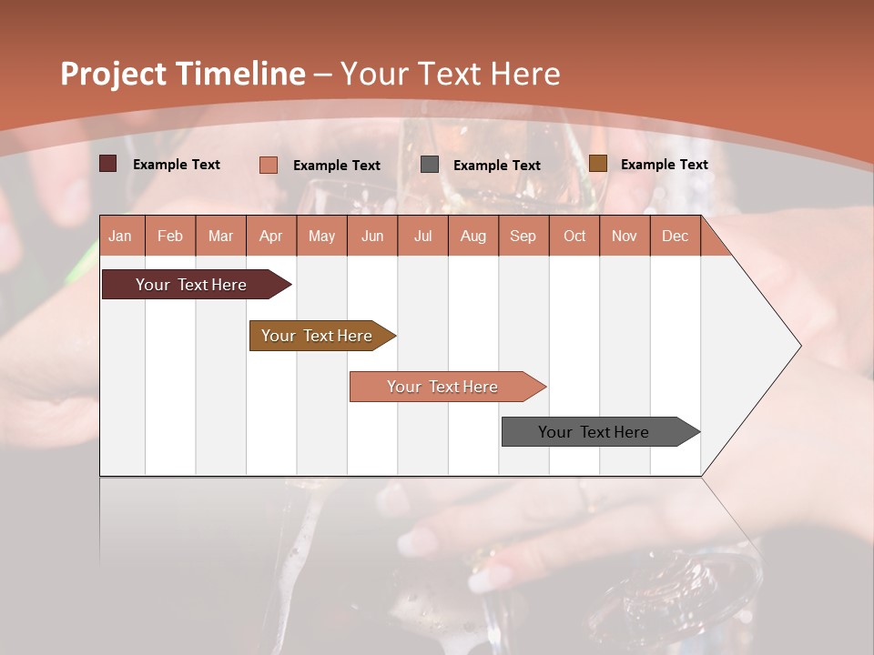 Photo Of A Champagne Pouring Into The Glasses PowerPoint Template