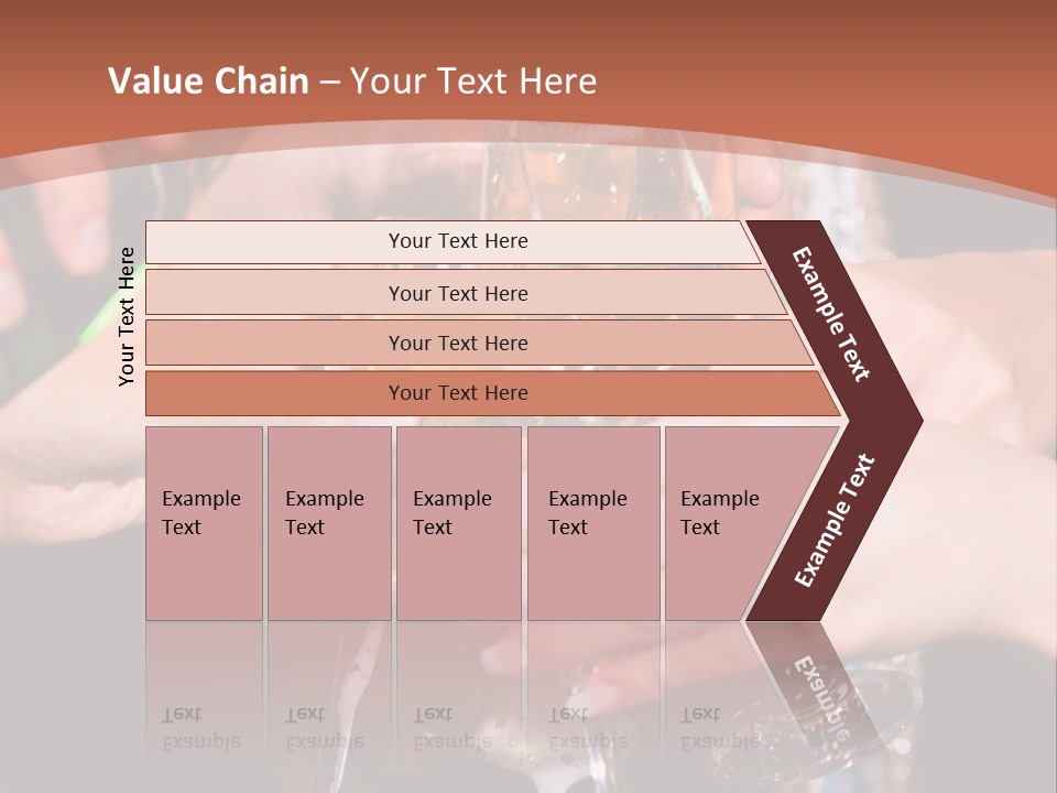 Photo Of A Champagne Pouring Into The Glasses PowerPoint Template