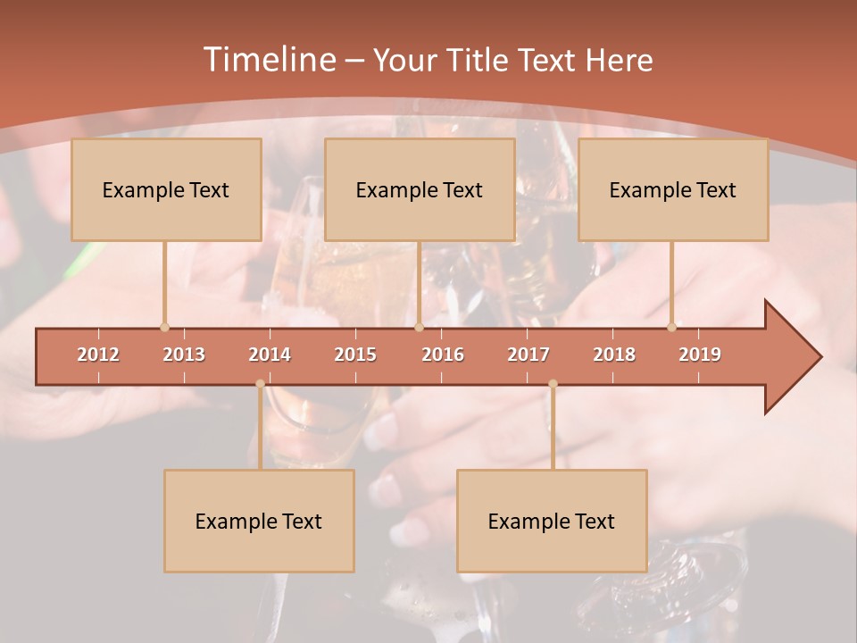 Photo Of A Champagne Pouring Into The Glasses PowerPoint Template