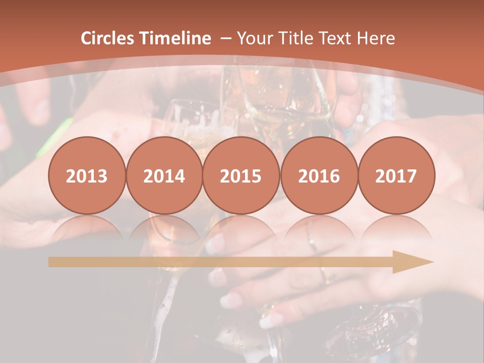 Photo Of A Champagne Pouring Into The Glasses PowerPoint Template
