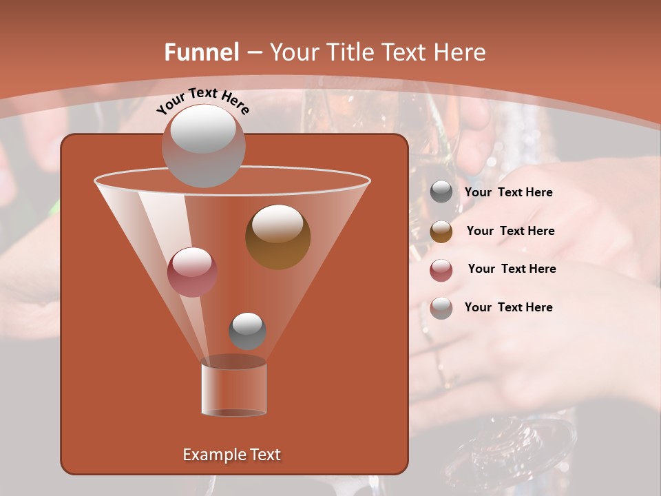 Photo Of A Champagne Pouring Into The Glasses PowerPoint Template