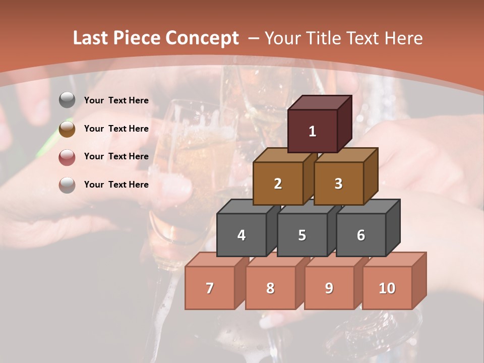 Photo Of A Champagne Pouring Into The Glasses PowerPoint Template