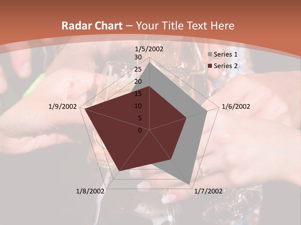 Photo Of A Champagne Pouring Into The Glasses PowerPoint Template