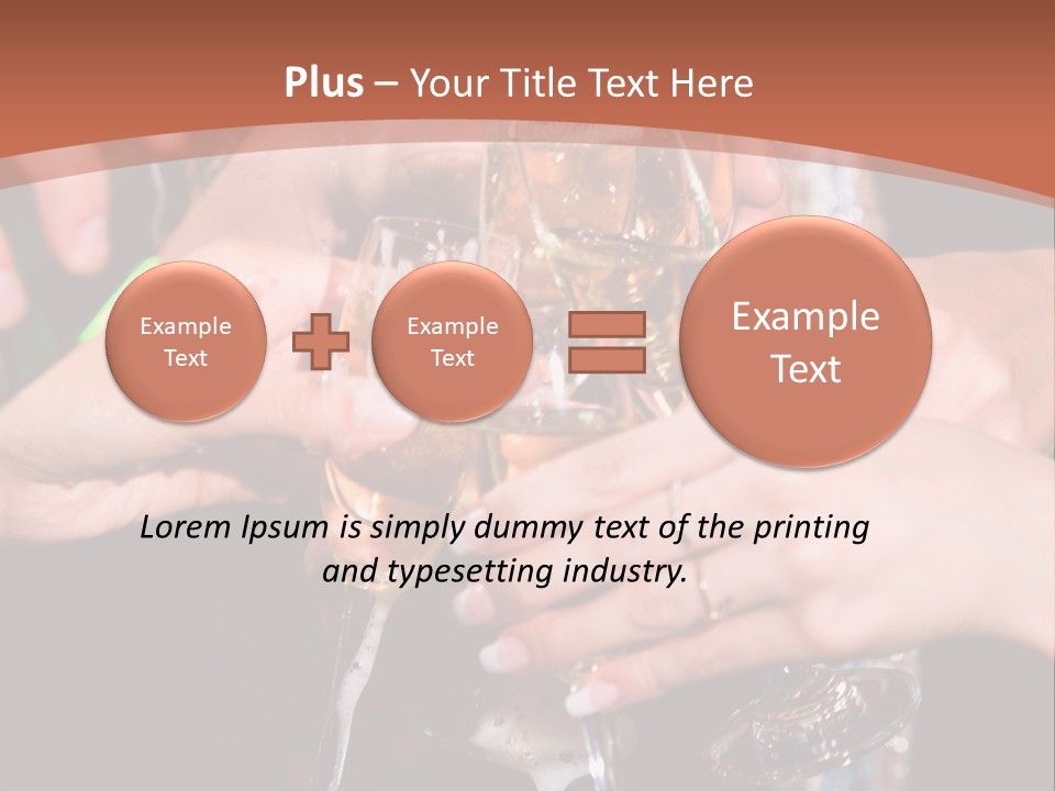 Photo Of A Champagne Pouring Into The Glasses PowerPoint Template