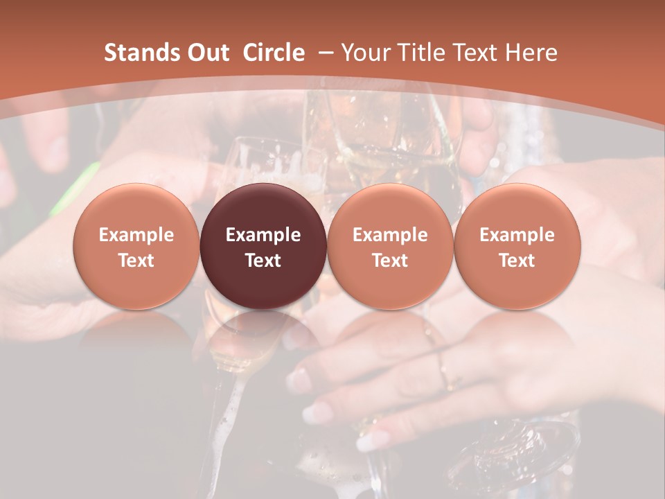 Photo Of A Champagne Pouring Into The Glasses PowerPoint Template
