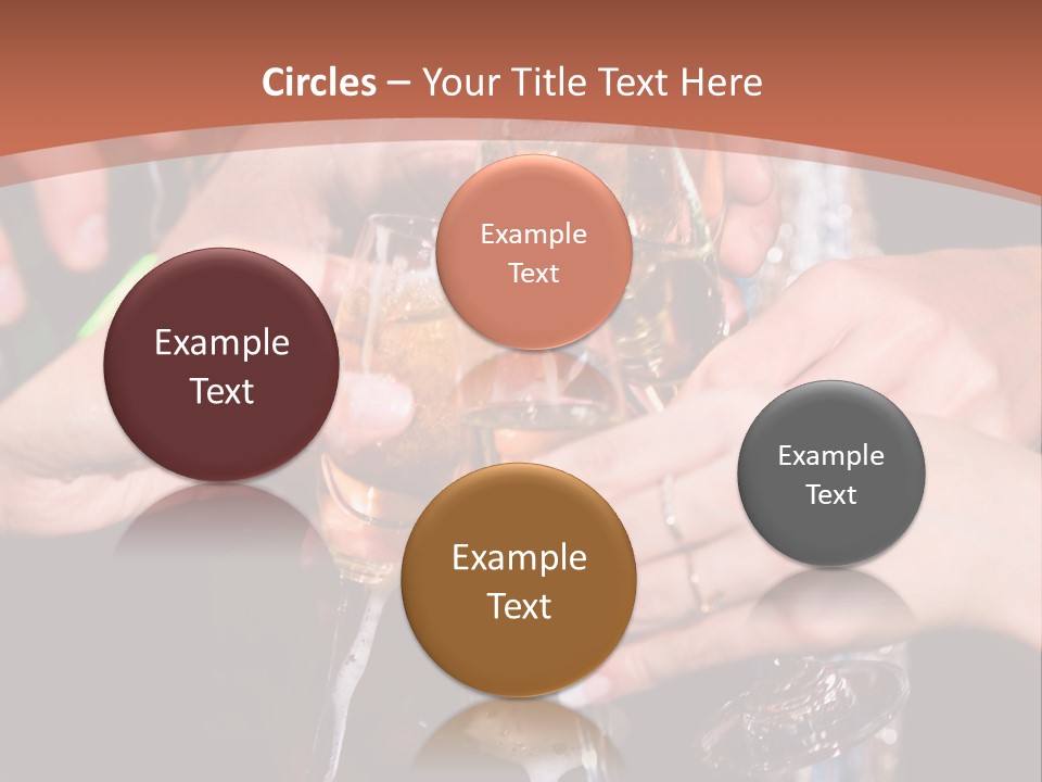 Photo Of A Champagne Pouring Into The Glasses PowerPoint Template