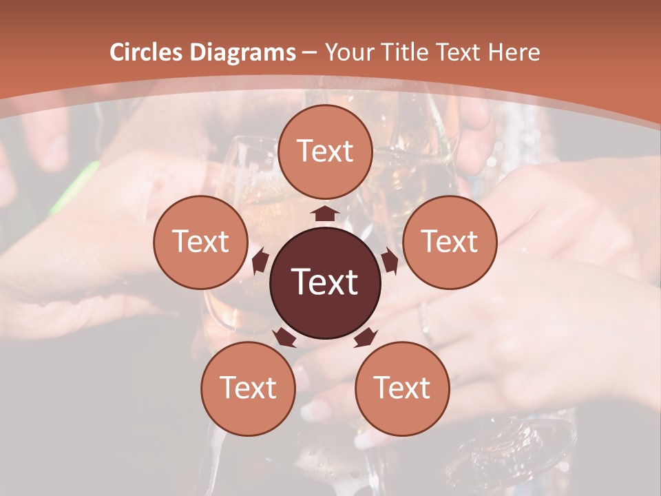 Photo Of A Champagne Pouring Into The Glasses PowerPoint Template