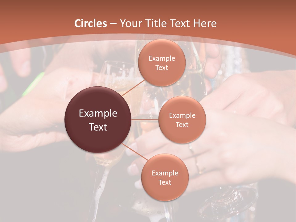 Photo Of A Champagne Pouring Into The Glasses PowerPoint Template
