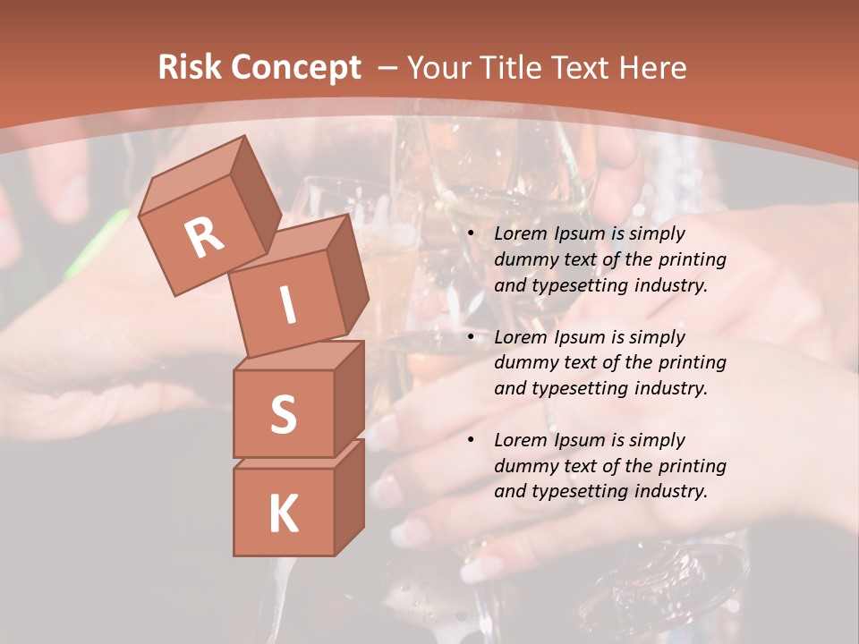 Photo Of A Champagne Pouring Into The Glasses PowerPoint Template